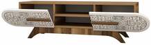 TV-laud Kalune Design Defne, 145 x 37 x 37 cm, valge/pähkel