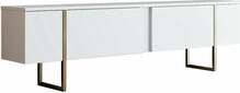 TV-alus Kalune Design Luxe, 180 x 30 x 50 cm, kuldne/valge