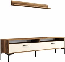 Sektsioonikapp Kalune Design Istanbul, 35 x 180 x 47 cm, kreemjas/pähkel