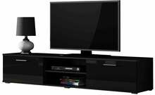 TV-alus Cama Meble Soho 180, 180 x 43 x 37 cm, must läikiv