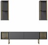 Elutoa mööblikomplekt Kalune Design Gold Line, antratsiit/must