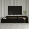 TV-alus Asir Beliz, 192 x 53 x 37 cm, must puit