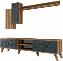 Sektsioonkapp Kalune Design Class S 845HCT3013, 35 x 180 x 44 cm, sinine/pähkel