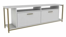 TV-alus Kalune Design Omar, 35 x 160 x 50.8 cm, kuldne/valge