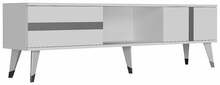 TV-alus Kalune Design Vania, 150 x 50 x 29.6 cm, valge/hõbe