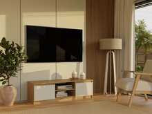 TV-alus Top E Shop Malwa 120, 120 cm, Artisan tamm + kašmiir, pruun