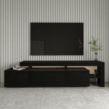 TV-alus Asir Beliz, 192 x 53 x 37 cm, must puit