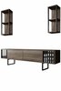 TV-alus Kalune Design Chrome, 180 x 30 x 48 cm, must/pähkel