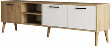 TV-alus Kalune Design Exxen 1585, 180 x 53 x 35 cm, tamm/valge