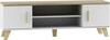 TV-alus Cama Meble Lotta 160 2D2K, 160 cm, valge/sonoma