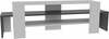 TV-alus Kalune Design Lenora, 350 x 1500 x 450 mm, antratsiit/valge