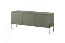 TV-alus Bogart Sonatia, 150 cm, roheline, 3 ukse ja 1 sahtliga