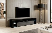 TV-alus Cama Meble Toro 200, 200 x 40 x 41 cm, must/hall