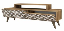 TV-laud Kalune Design City, 140 x 41.8 x 48.8 cm, pruun/valge