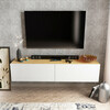TV-alus Kalune Design Poling, 159.7 x 36.8 x 34.1 cm, valge/pähkel