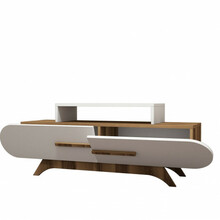 TV-laud Kalune Design Rose, pruun/valge, 145 x 36.8 x 49.8 cm