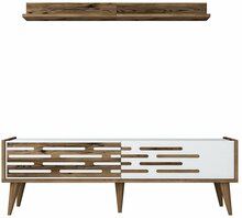 Sektsioon Kalune Design Valensiya 140, 140 x 35 x 45 cm, pruun/valge, 2 tk