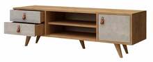 TV-laud Kalune Design Seva, 120 x 40 x 53 cm, tamm/valge