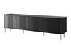 TV-alus Bogart Vesper 187 4D, must MDF, kuldsed jalad