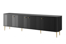 TV-alus Bogart Vesper 187 4D, must MDF, kuldsed jalad