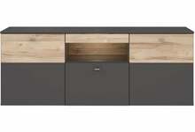 TV laud Forte Como COMT131B, 52 x 149.8 x 59.3 cm, hall/tamm