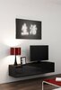 TV-alus Cama Meble Vigo 140, 140 x 30 x 40 cm, must/must läikiv