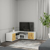 TV alus Hanah Home Rosa, 120 x 40 x 35 cm, valge, tamm, melamiinkattega puitlaastplaat