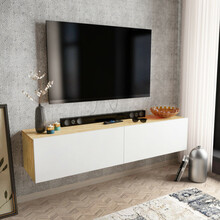 TV-alus Kalune Design Poling, 159.7 x 36.8 x 34.1 cm, tamm/valge