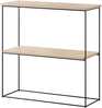 Konsoollaud ADRK Furniture Toni, 80 x 30 x 80 cm, pruun/must