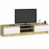 TV laud Nore CLP 160, 40 x 160 x 33 cm, pruun/valge