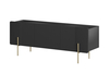 TV-alus Bogart Malmi, 150 cm, must, kuldsed jalad