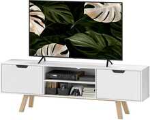 TV-alus Homcom, 150 x 39 x 50 cm, kuni 65-tollisele telerile, valge
