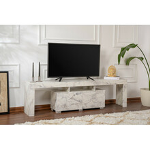 TV-alus Asir puitlaastplaat, 180 x 50 x 31,3 cm, Enklave - Fressia marmor