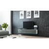 TV-alus Cama Meble Vigo 140, 140 x 30 x 40 cm, valge/hall läikiv