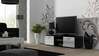 TV-alus Cama Meble Soho 140, 140 x 43 x 37 cm, valge/must/tumehall