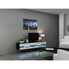 TV-alus Cama Meble Vigo New, 180 x 30 x 40 cm, must/valge