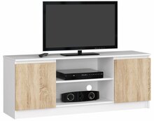 TV laud Nore RTV K140, 40 x 140 x 55 cm, valge/tamm