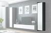 Seinakap Cama Meble Vigo 180, 180 x 40 x 30 cm, hall/läikiv valge