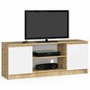 TV-laud Akord RTV K140, 40 x 140 x 55 cm, tamm/valge