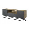 TV-alus Bogart Asha, 167 cm, pruun/must, metalljalgadega
