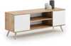 TV-alus Bonideco Focus, 155 x 50 x 40 cm, Gold Oak / White