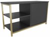 TV-alus Kalune Design Muskegon, 89.6 x 35.3 x 50.8 cm, antratsiit/kuld