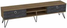 TV laud Kalune Design Lorenz, 180 x 35.2 x 45.6 cm, pruun/must