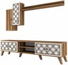 Elutoamööbli komplekt Kalune Design Class S 845, 180 x 35 x 44 cm, pruun/valge