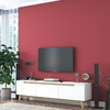 TV-alus Kalune Design D1 2472, 180 x 48.6 x 35 cm, valge/pähkel