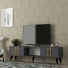 TV-alus Hanah Home Asel, 150 x 44.6 x 29.6 cm, antratsiit/kuld