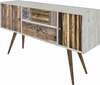 TV-alus Kalune Design Odense, 120 x 35 x 65 cm, valge/pruun