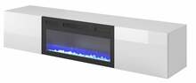 TV-alus Halmar Livo RTV 180, 180 x 38 x 37 cm, valge, elektrilise kaminaga