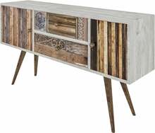 TV-alus Kalune Design Odense, 120 x 35 x 65 cm, valge/pruun
