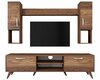 Sektsioon Kalune Design M27, pruun, pähkel